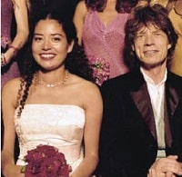 A picture of Karis Jagger with her father, Mick Jagger.